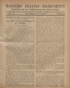 Deutsche Marine=Nachrichten..."D.K.", Montag, 9. September 1918, Nummer 56.