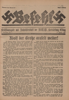 Befehl Nr. 3, 21. Januar 1933