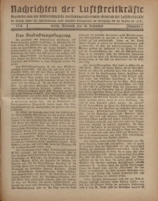 Nachrichten der Luftstreitkräfte... (D.K.), Mittwoch, 18. September 1918, Nummer 1.