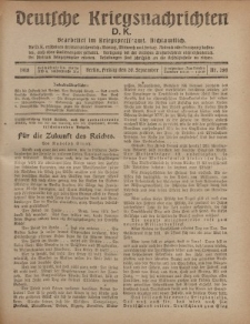 Deutsche Kriegsnachrichten (D.K.), Freitag, 20. September 1918, Nr 284.