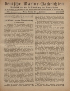 Deutsche Marine=Nachrichten..."D.K.", Montag, 23. September 1918, Nummer 58.