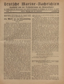 Deutsche Marine=Nachrichten..."D.K.", Montag, 30. September 1918, Nummer 59.