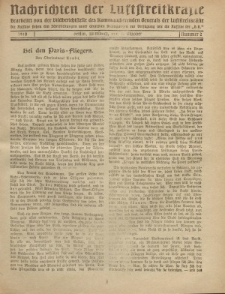 Nachrichten der Luftstreitkräfte... (D.K.), Mittwoch, 2. Oktober 1918, Nummer 2.
