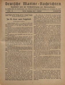 Deutsche Marine=Nachrichten..."D.K.", Montag, 7. Oktober 1918, Nummer 60.