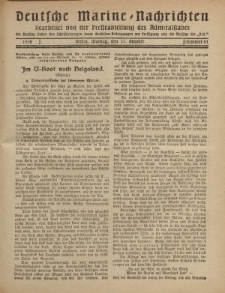 Deutsche Marine=Nachrichten..."D.K.", Montag, 14. Oktober 1918, Nummer 61.