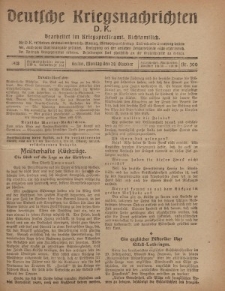 Deutsche Kriegsnachrichten (D.K.), Montag, 28. Oktober 1918, Nr 300.