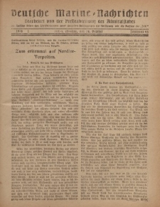 Deutsche Marine=Nachrichten..."D.K.", Montag, 28. Oktober 1918, Nummer 63.