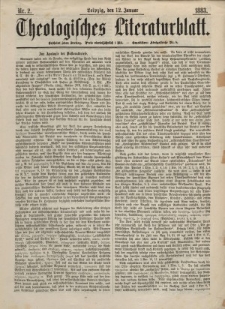 Theologisches Literaturblatt, 12. Januar 1883, Nr 2.