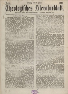 Theologisches Literaturblatt, 19. Januar 1883, Nr 3.
