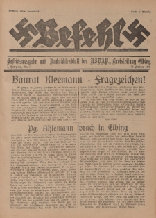 Befehl Nr. 7, 19. Februar 1933