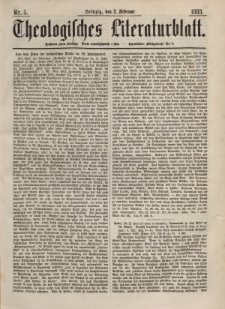 Theologisches Literaturblatt, 2. Februar 1883, Nr 5.