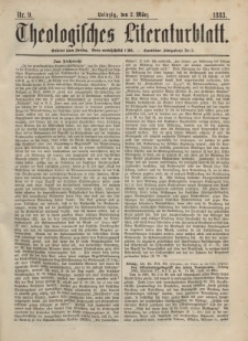 Theologisches Literaturblatt, 2. März 1883, Nr 9.
