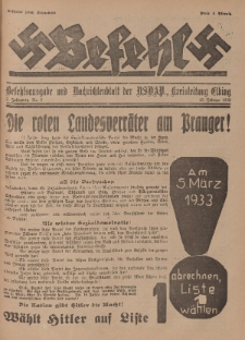 Befehl Nr. 8, 25. Februar 1933