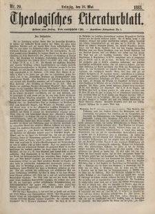 Theologisches Literaturblatt, 18. Mai 1883, Nr 20.