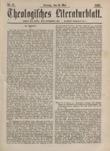 Theologisches Literaturblatt, 25. Mai 1883, Nr 21.