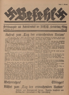Befehl Nr. 9, 1. März 1933