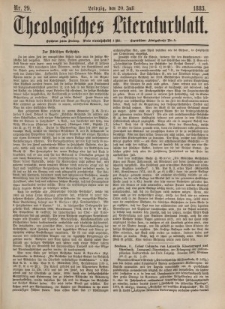 Theologisches Literaturblatt, 20. Juli 1883, Nr 29.