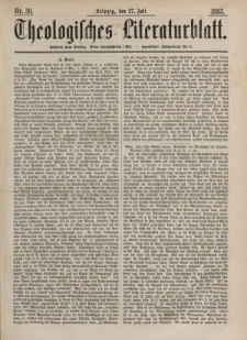Theologisches Literaturblatt, 27. Juli 1883, Nr 30.