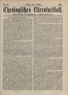 Theologisches Literaturblatt, 5. Oktober 1883, Nr 40.