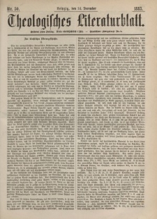 Theologisches Literaturblatt, 14. Dezember 1883, Nr 50.