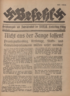 Befehl Nr. 12, 11. März 1933