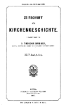 Zeitschrift für Kirchengeschichte, 1903, Bd. 24, H. 3.