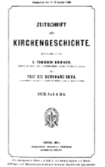 Zeitschrift für Kirchengeschichte, 1908, Bd. 29, H. 4.