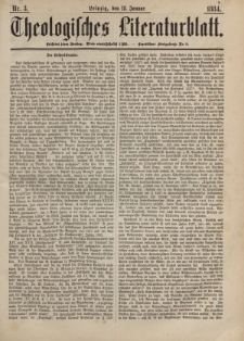 Theologisches Literaturblatt, 18. Januar 1884, Nr 3.