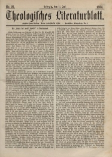 Theologisches Literaturblatt, 11. Juli 1884, Nr 28.