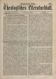 Theologisches Literaturblatt, 20. Februar 1885, Nr 7.