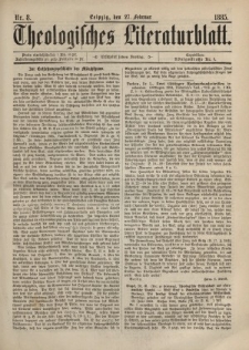 Theologisches Literaturblatt, 27. Februar 1885, Nr 8.
