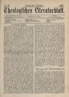 Theologisches Literaturblatt, 4. Dezember 1885, Nr 48.