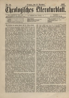Theologisches Literaturblatt, 18. Dezember 1885, Nr 50.