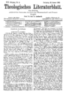 Theologisches Literaturblatt, 22. Januar 1892, Nr 3.