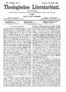 Theologisches Literaturblatt, 29. Januar 1892, Nr 4.