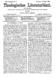 Theologisches Literaturblatt, 5. Februar 1892, Nr 5.