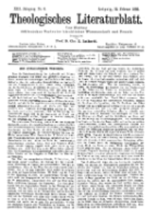 Theologisches Literaturblatt, 12. Februar 1892, Nr 6.