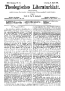 Theologisches Literaturblatt, 8. April 1892, Nr 14.