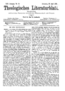 Theologisches Literaturblatt, 22. April 1892, Nr 16.