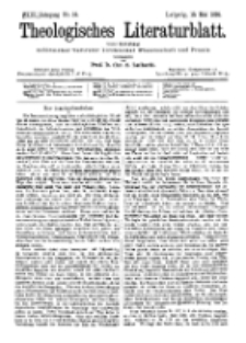 Theologisches Literaturblatt, 13. Mai 1892, Nr 19.