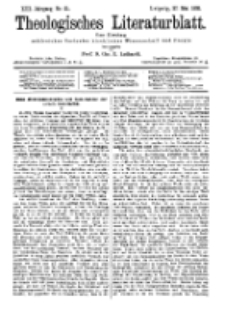Theologisches Literaturblatt, 27. Mai 1892, Nr 21.