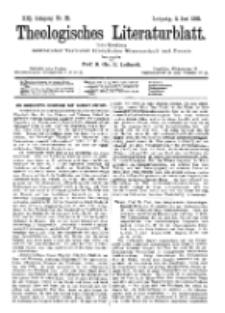 Theologisches Literaturblatt, 3. Juni 1892, Nr 22.
