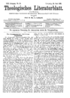 Theologisches Literaturblatt, 24. Juni 1892, Nr 25.