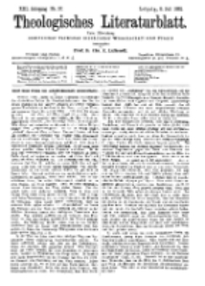 Theologisches Literaturblatt, 8. Juli 1892, Nr 27.