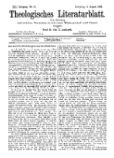 Theologisches Literaturblatt, 5. August 1892, Nr 31.