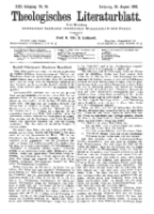 Theologisches Literaturblatt, 26. August 1892, Nr 34.
