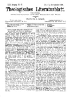 Theologisches Literaturblatt, 16. September 1892, Nr 37.