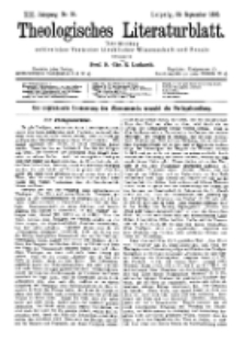 Theologisches Literaturblatt, 30. September 1892, Nr 39.