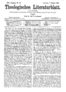 Theologisches Literaturblatt, 7. Oktober 1892, Nr 40.