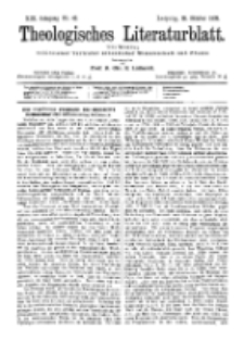 Theologisches Literaturblatt, 28. Oktober 1892, Nr 43.